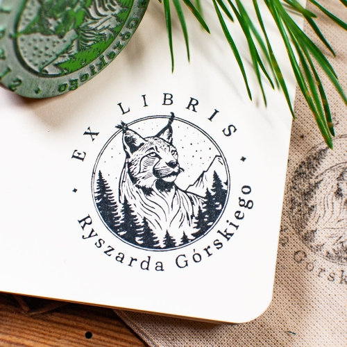Personalizowany stempel EX LIBRIS - RYŚ