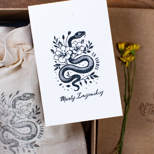 Ex Libris Personalizowany - Wąż - Zestaw Podarunkowy