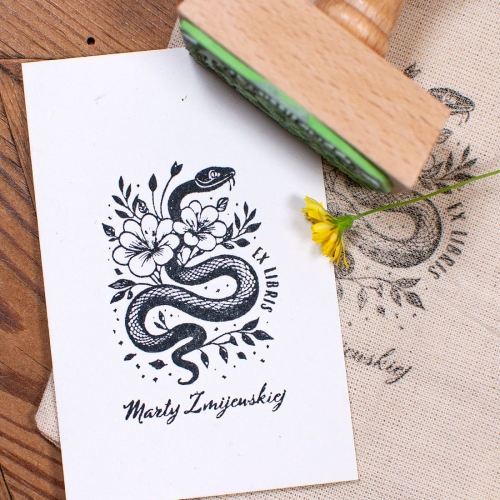 Ex Libris Pieczątka Personalizowana, Wąż