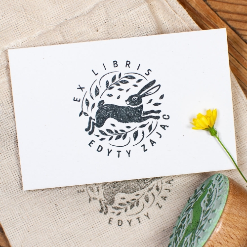 Stempel do książek - exlibris zając