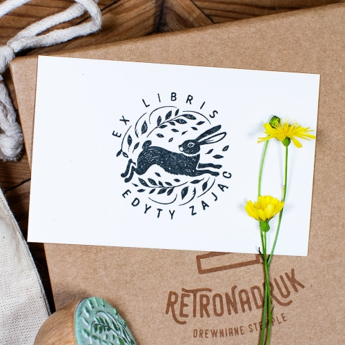 Zestaw Prezentowy z Personalizowanym Ex Libris z Motywem Zająca