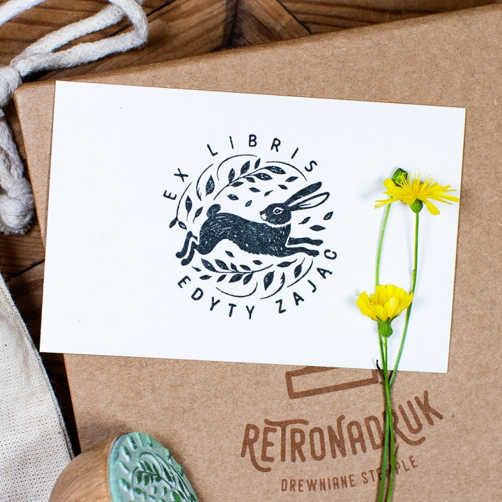 Zestaw Prezentowy z Personalizowanym Ex Libris z Motywem Zająca