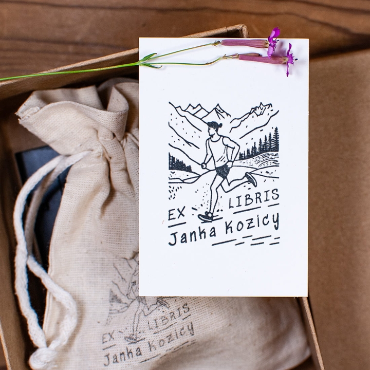 Personalizowana Pieczątka Ex Libris dla Miłośników Biegania