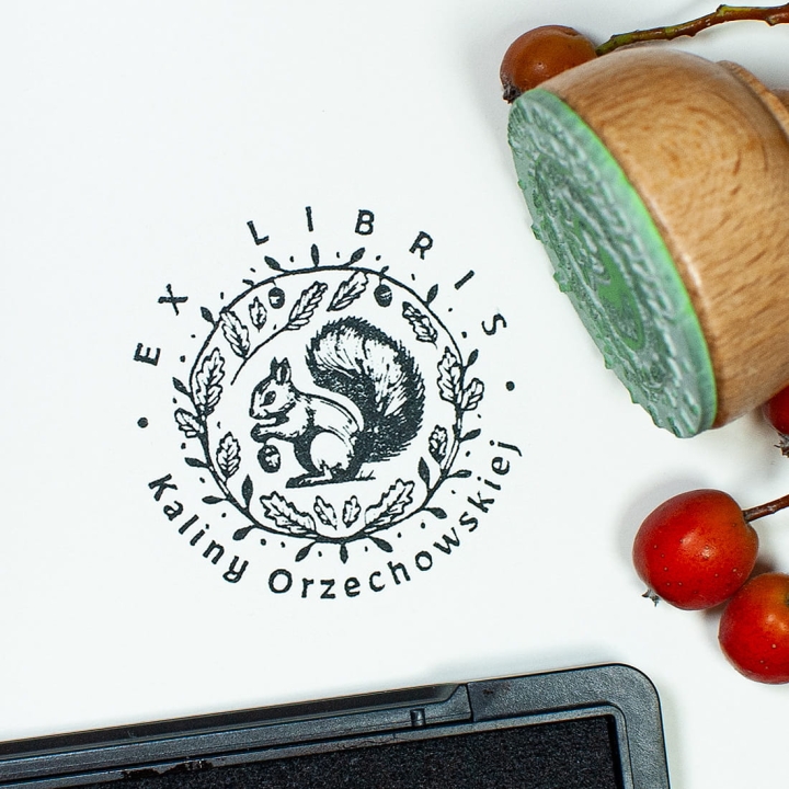 Wzór Ex Libris - Wiewiórka