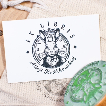 Pieczątka Ex Libris do Książek - Królik