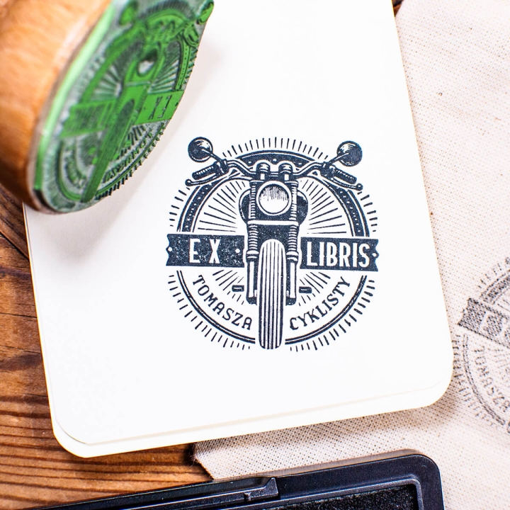 Ex Libris w  zestawie na prezent - Motocykl