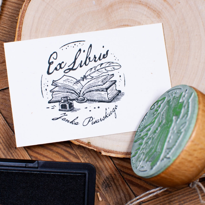 Exlibris z kałamarzem 50mm
