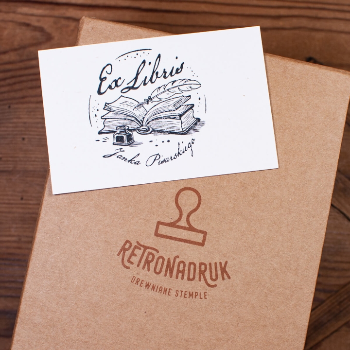 Exlibris w pudełku prezentowym - kałamarz