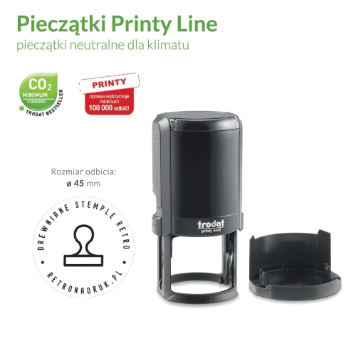 Pieczątka automatyczna okrągła z własnym logo firmy