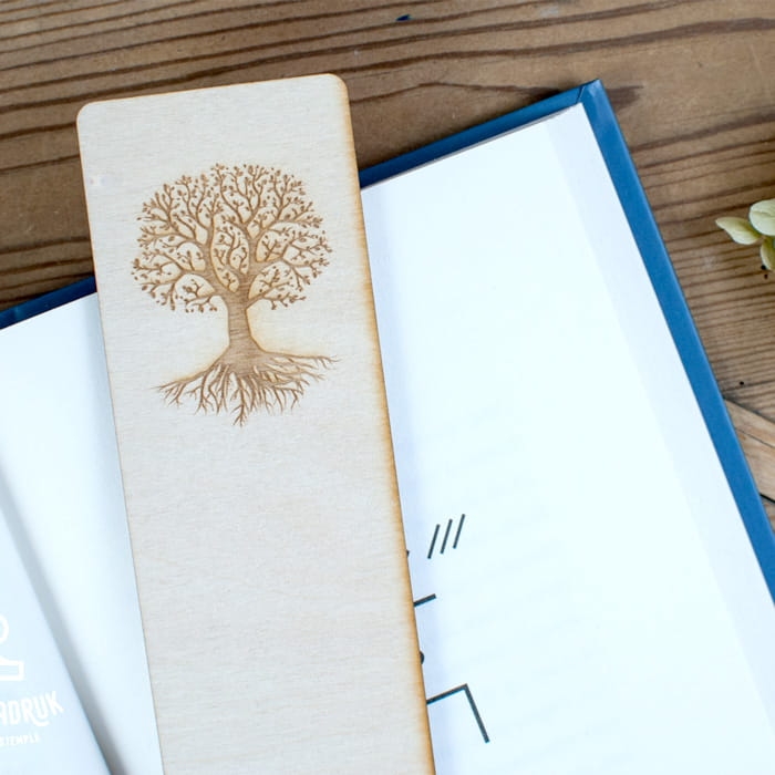 Zakładka ze sklejki do książek z drzewem życia