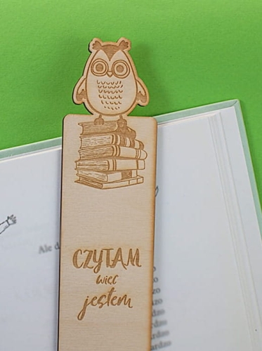 Zakładka ze sklejki do książki - sowa