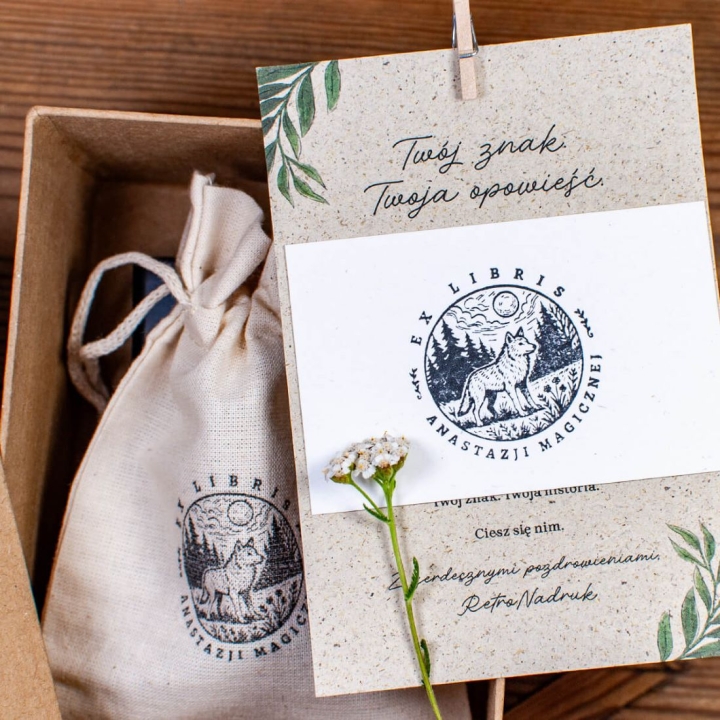 ekslibris zestaw na prezent wzór wilka .jpg