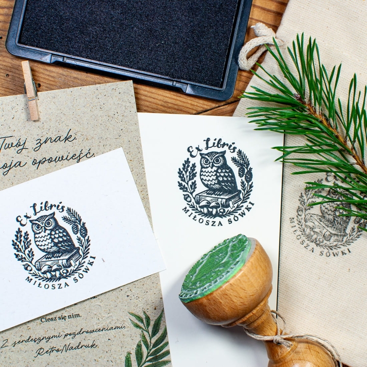 Ex Libris sowa w pudełku