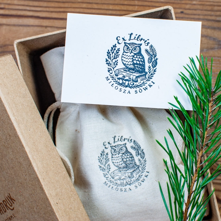 Zestaw Ex Libris sowa 40 mm