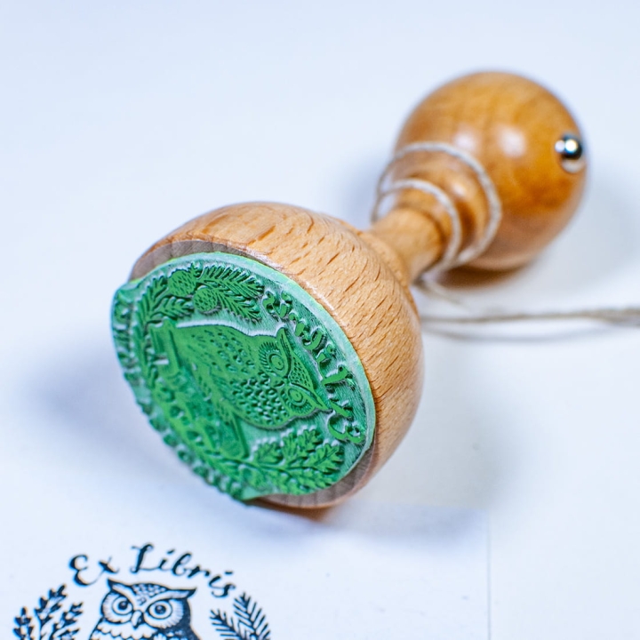 Pieczątka do książek sowa