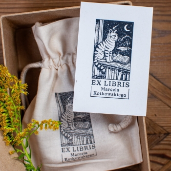 Zestaw Ex Libris – Kot Nocą – Prezentowy komplet