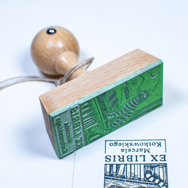 Personalizowany ex libris kot