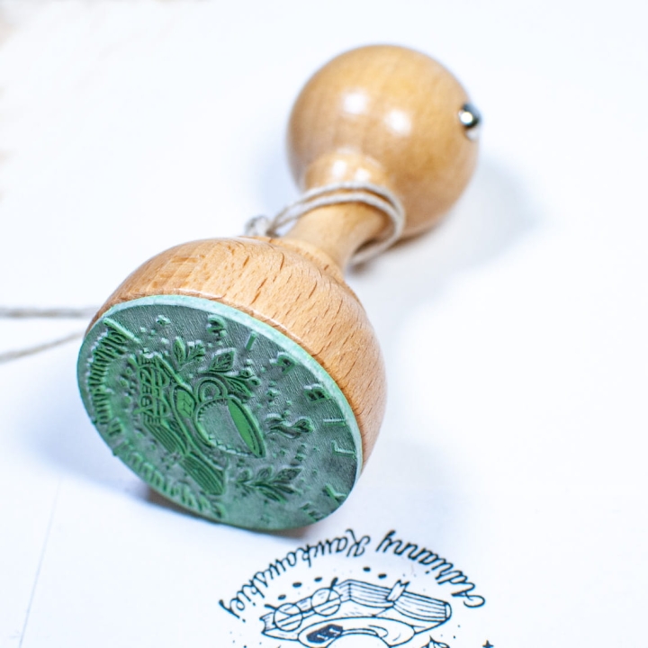 stempel w zestawie na prezent dla kawosza