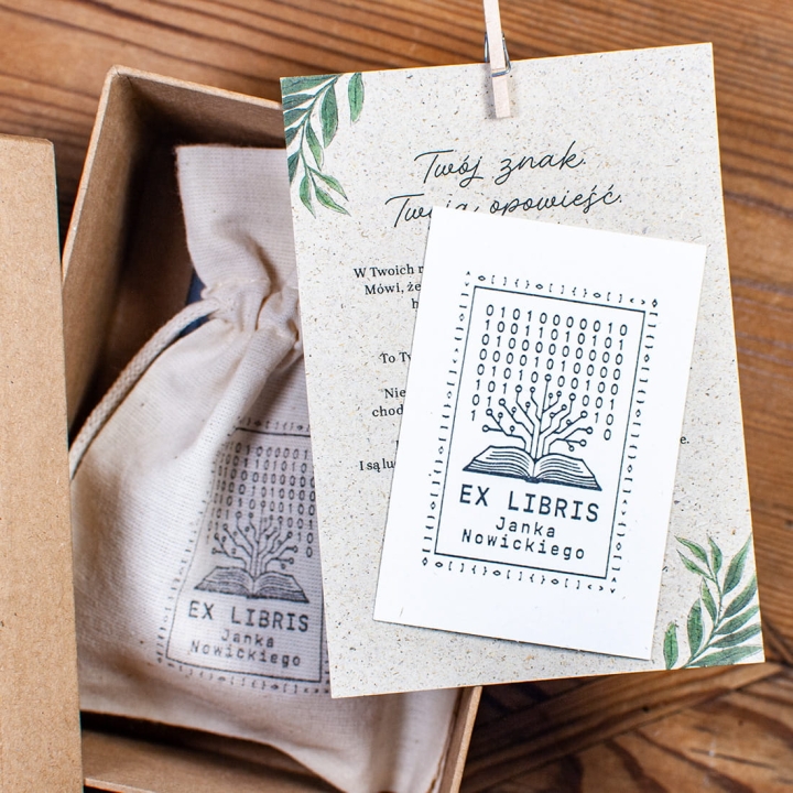 Ex Libris na prezent, kod binarny