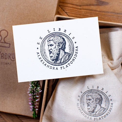 zestaw ex libris platon retro