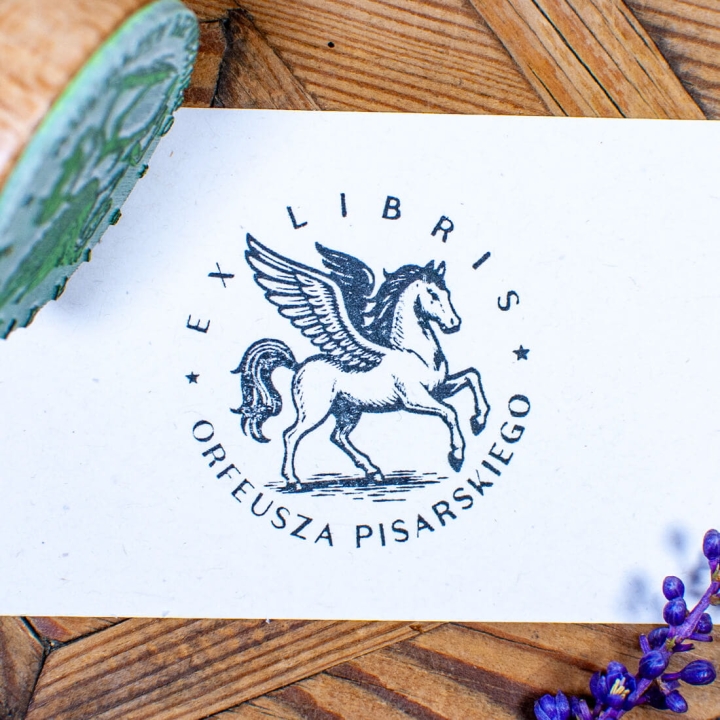 stempel exlibris pegaz