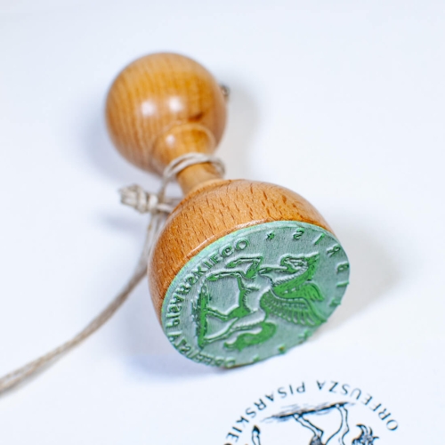 drewniana pieczątka pegaz