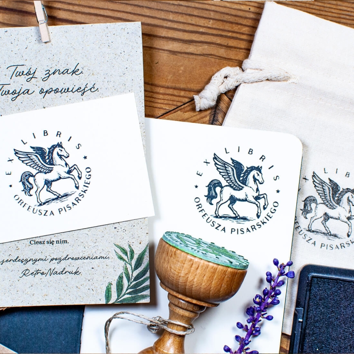 Zestaw prezentowy exlibris - pegaz