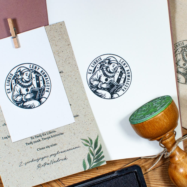 Ex libris klaun – zestaw personalizowany