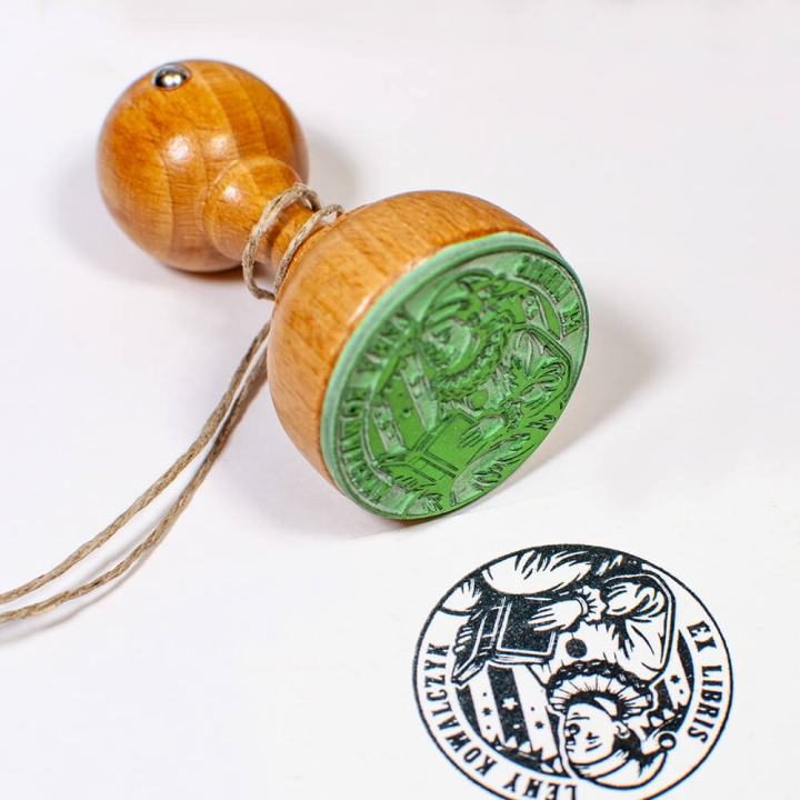 Personalizowany stempel ex libris klaun
