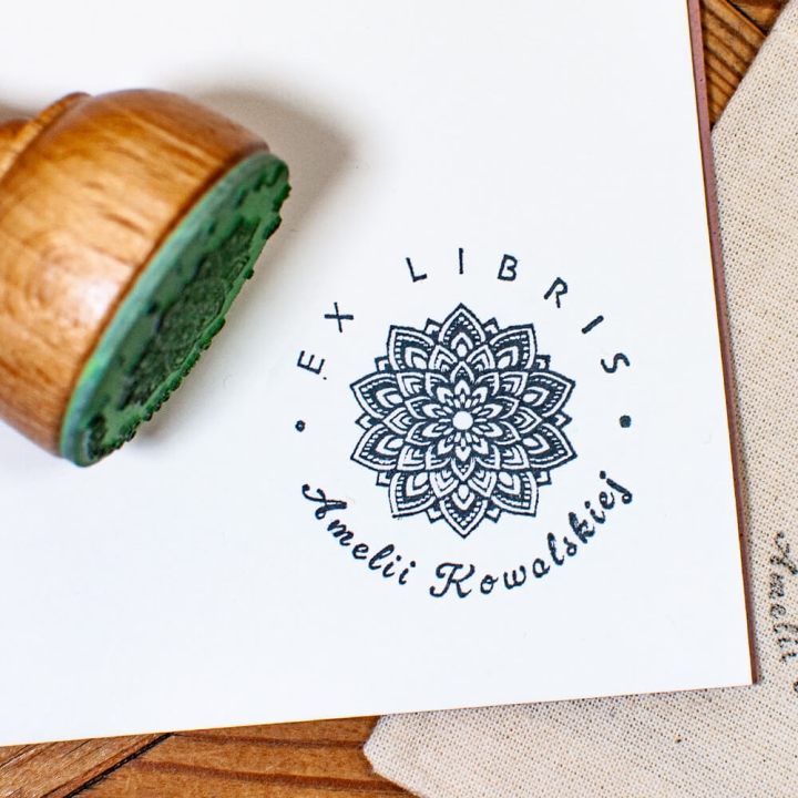 Stempel do książek - mandala -zestaw prezentowy