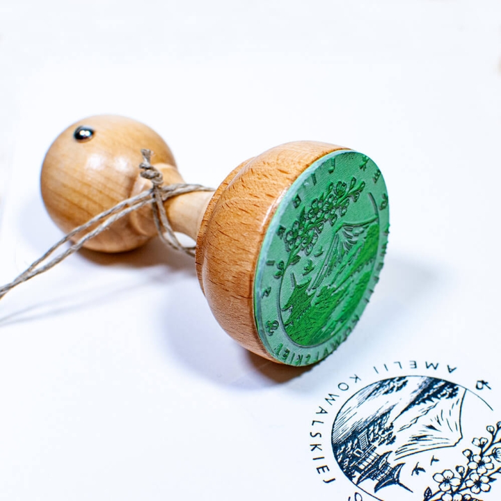 zestaw ex libris japonia drewniany stempel do książek 50 mm