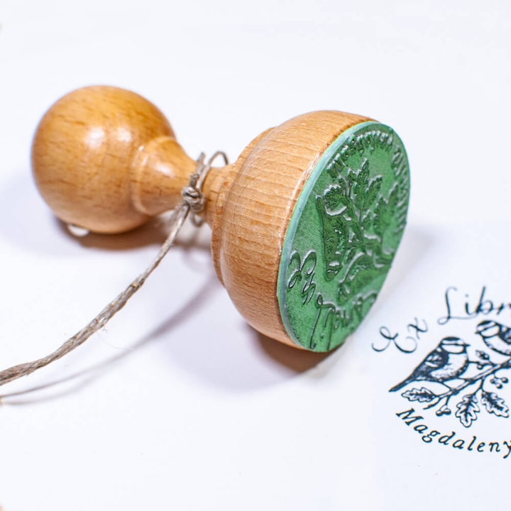 stempel ex libris sikorki personalizowana pieczątka do książek retro