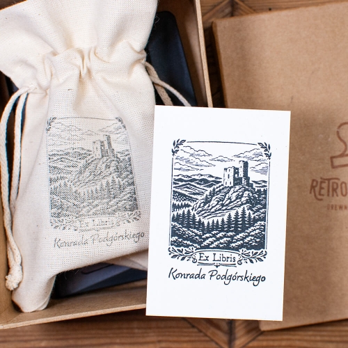zestaw ex libris karkonosze prezent dla miłośników gór i książek