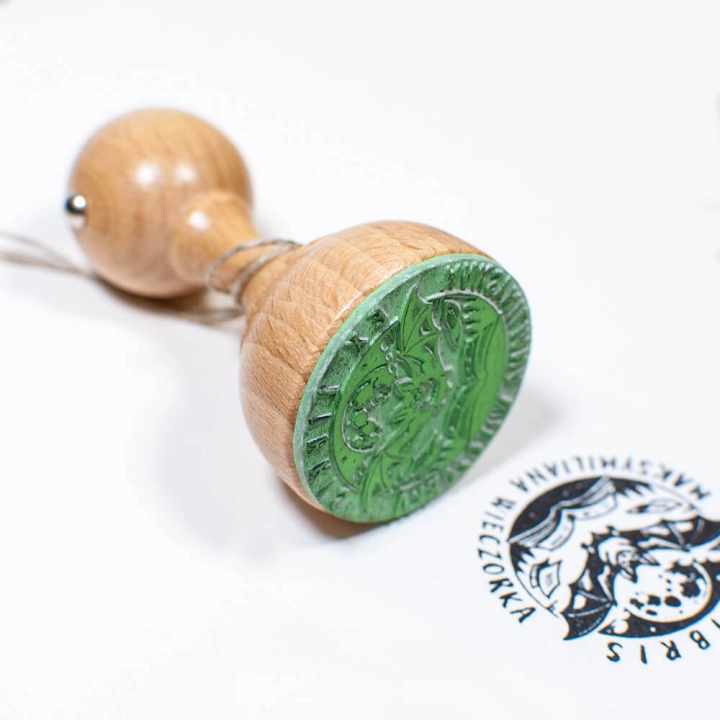 stempel ex libris nietoperz personalizowana pieczątka do książek