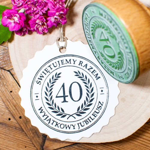 Pieczątka jubileuszowa - personalizowany stempel okolicznościowy