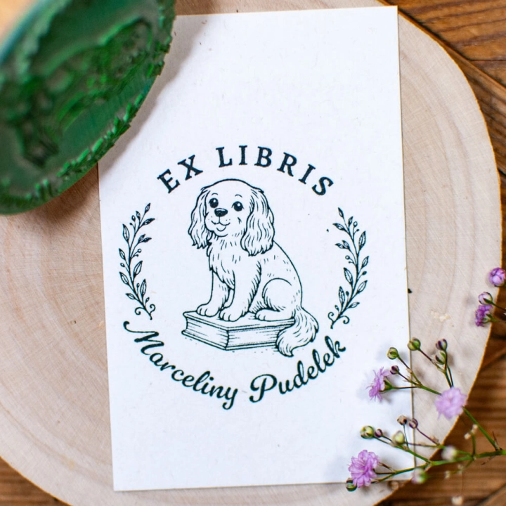 Ex Libris Pudelek - personalizowana pieczątka do książek