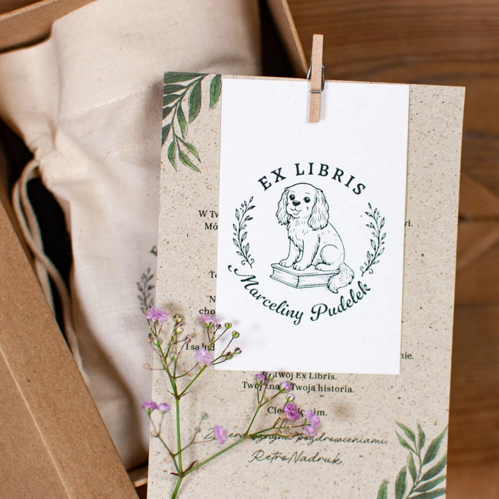 Personalizowane Ex Libris dla miłośnika pudelków
