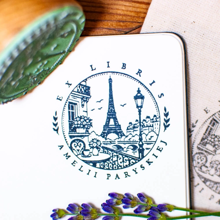 Ex libris Francja - stempel w zestawie na prezent