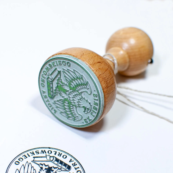Ex Libris z orłem - stempel na prezent
