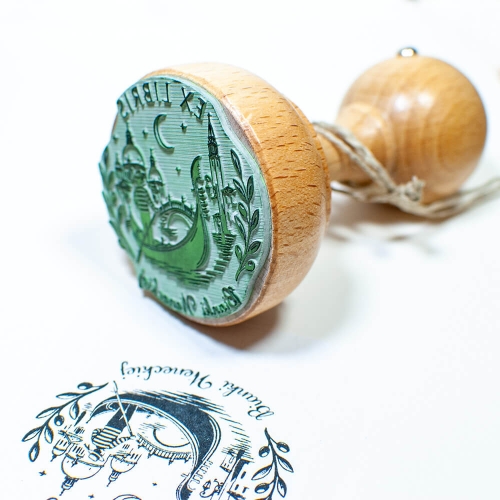 Stempel Ex Libris z motywem Wenecji