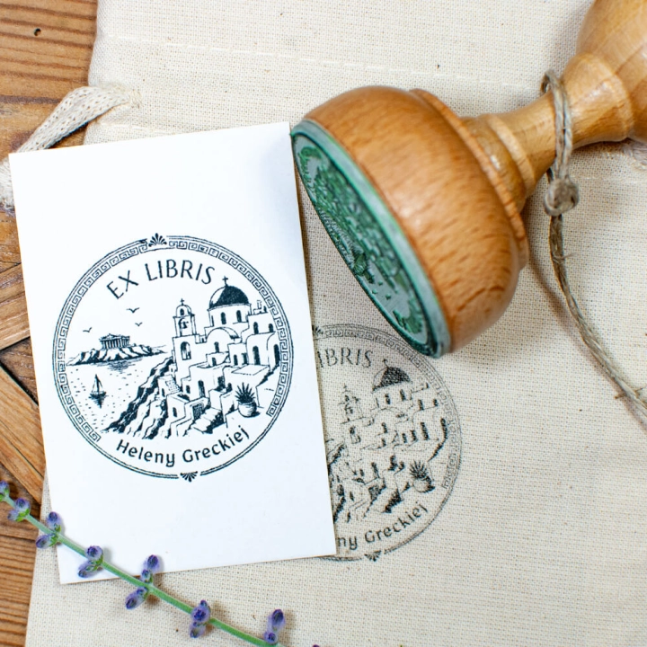 Ex Libris Grecja – personalizowana pieczątka do biblioteczki