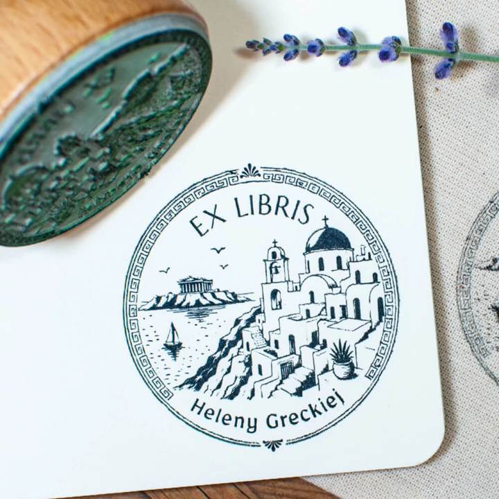 Personalizowany Ex Libris na prezent – motyw Grecji
