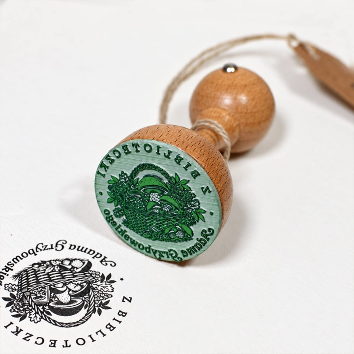 Stempel do książek z grzybami – personalizowany zestaw