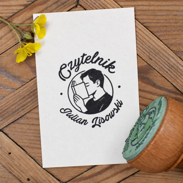 Stempel Ex Libris Czytelnik – personalizowany do książek