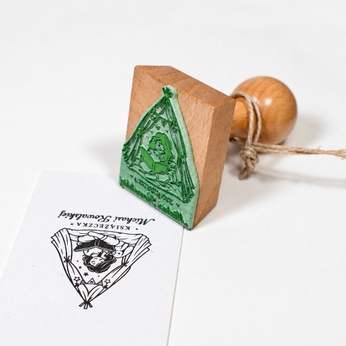 Stempel Ex Libris Czytająca dziewczynka – zestaw