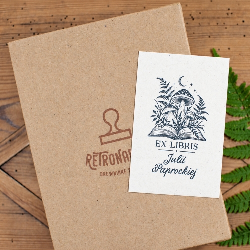 Exlibris Paprocie i grzyby - zestaw na prezent