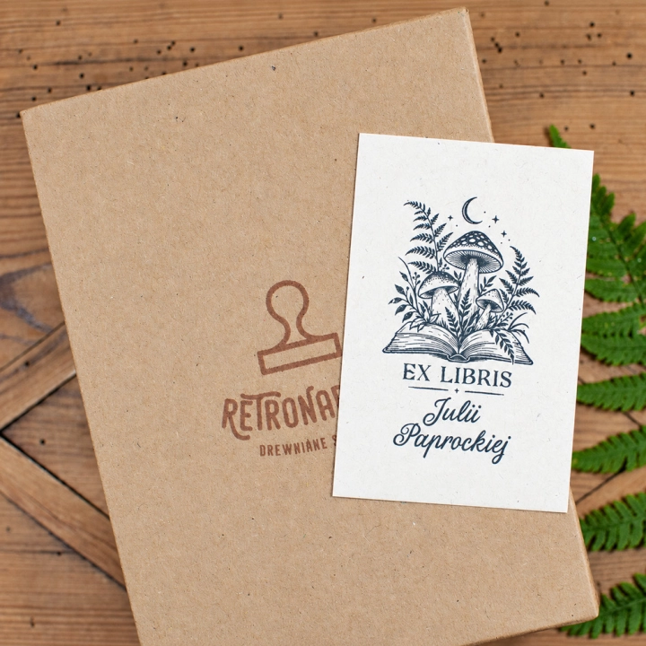Exlibris Paprocie i grzyby - zestaw na prezent