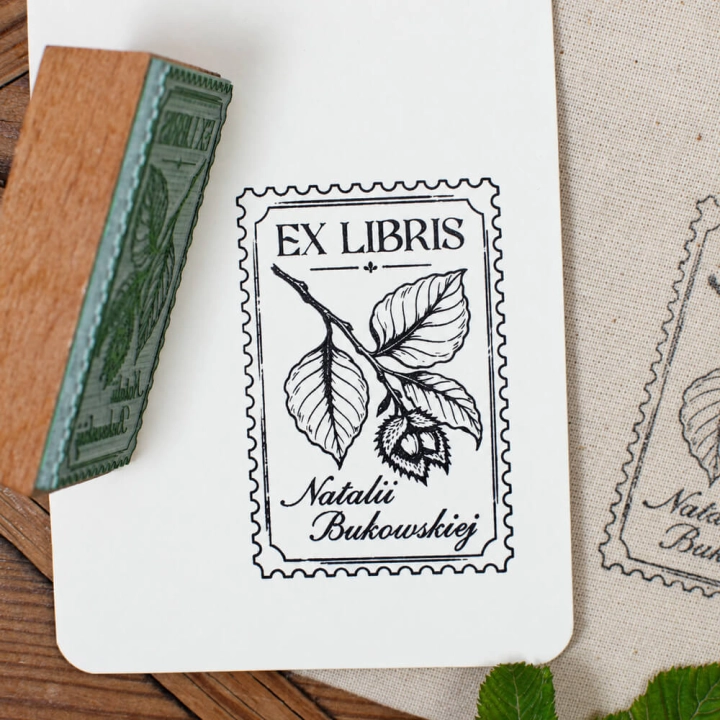 Zestaw Exlibris z gałązką buku