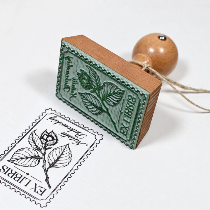 Stempel Ex Libris Gałązka buku – zestaw prezentowy