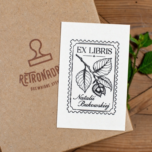 Exlibris Gałązka buku – zestaw na prezent